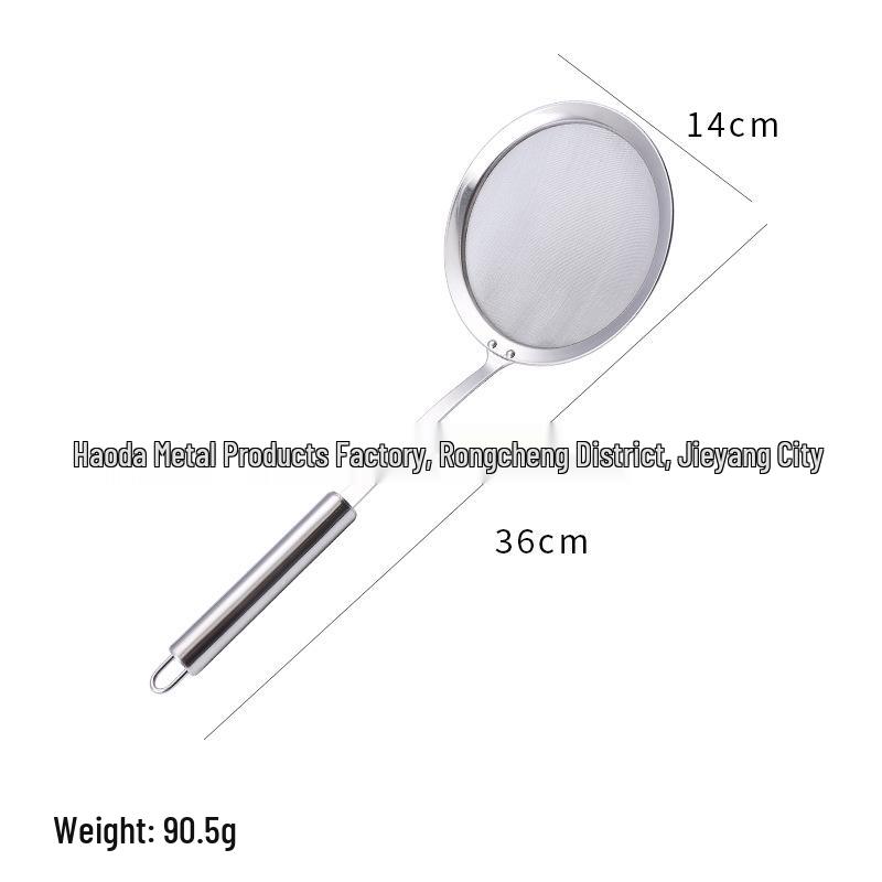 304 Stainless Steel Kitchen Grease Skimmer & Juice Filter Mesh Strainer - 80 Mesh Soy Milk & Oil Separator