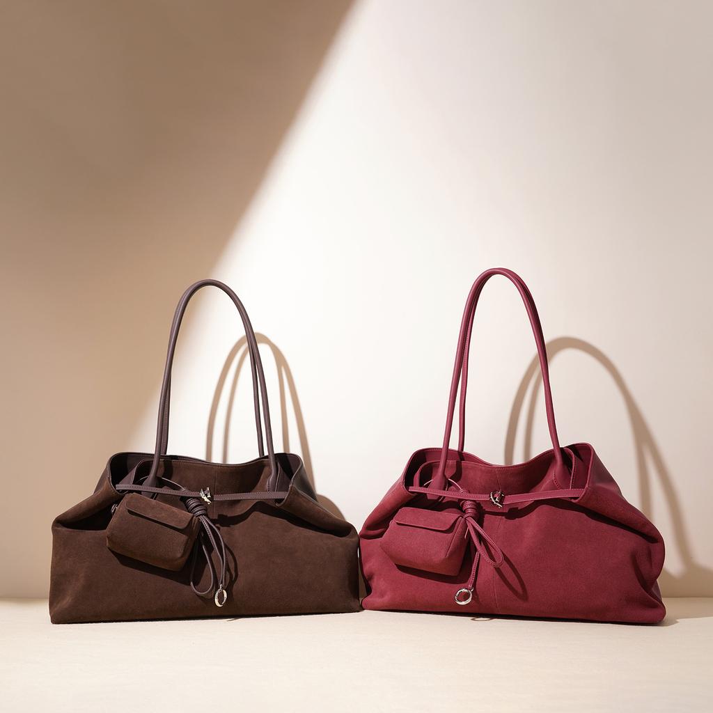 New Year Christmas Wedding Tote Bag, Underarm Bag, Large Capacity Commuting Bag, Genuine Leather Shoulder Bag, Shopping Bag for Women