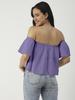 Moomaya Cotton Printed Off-Shoulder Top Summer Wear Crop Top For Women