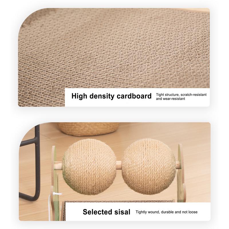 Cat Scratching Board Cat Scratcher With Ball Interesting Shakable Cat Scratch Toy Cat Scratching Supplies Fot Indoor Home Cats