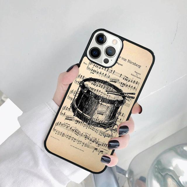 Music Violin dance piano papaer Phone Case For iPhone 17 Air 15 16 14 11 12 13 Pro MAX Plus