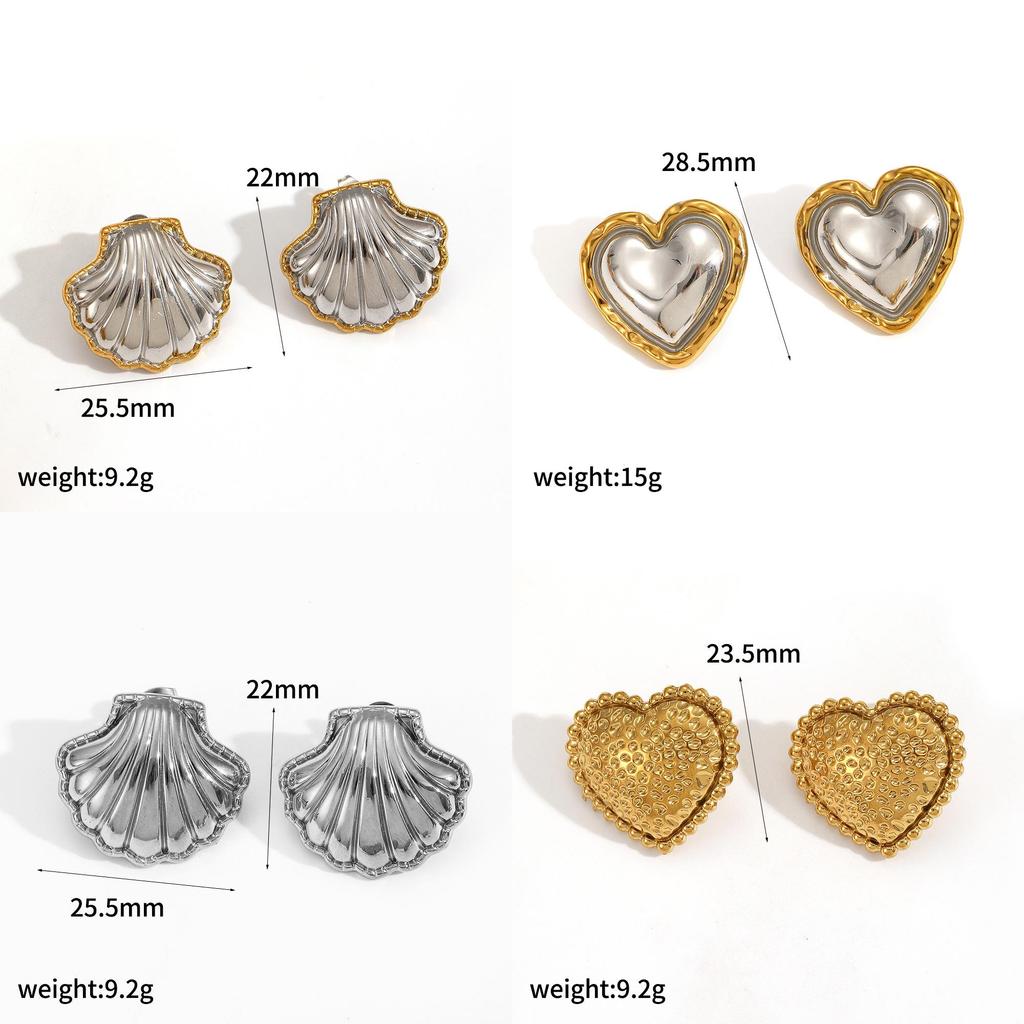 Modern Style Stainless Steel Geometric Earrings For Women Summer