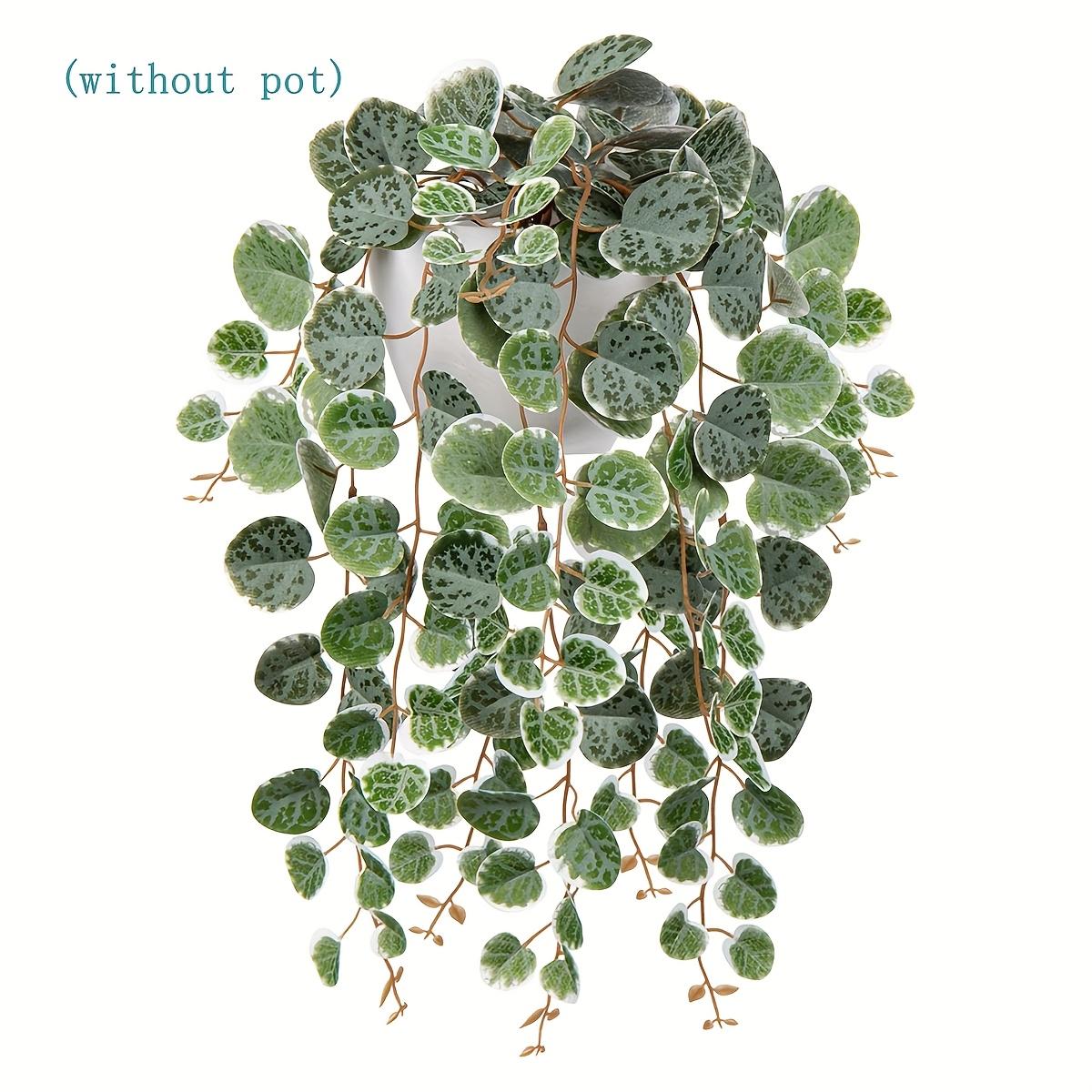 

1PC Artificial Plants Vines Fake Hanging Eucalyptus Leaves Plastic Foliage Wall Hanging Rattan for Wedding Home Garden Decor 47CM