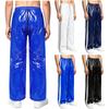 S-3XL Mens Waterproof Active Pants Zipper Closure At Crotch Reflective Stripes Elastic Waist Straight Leg for Swimming Cycling Fitness