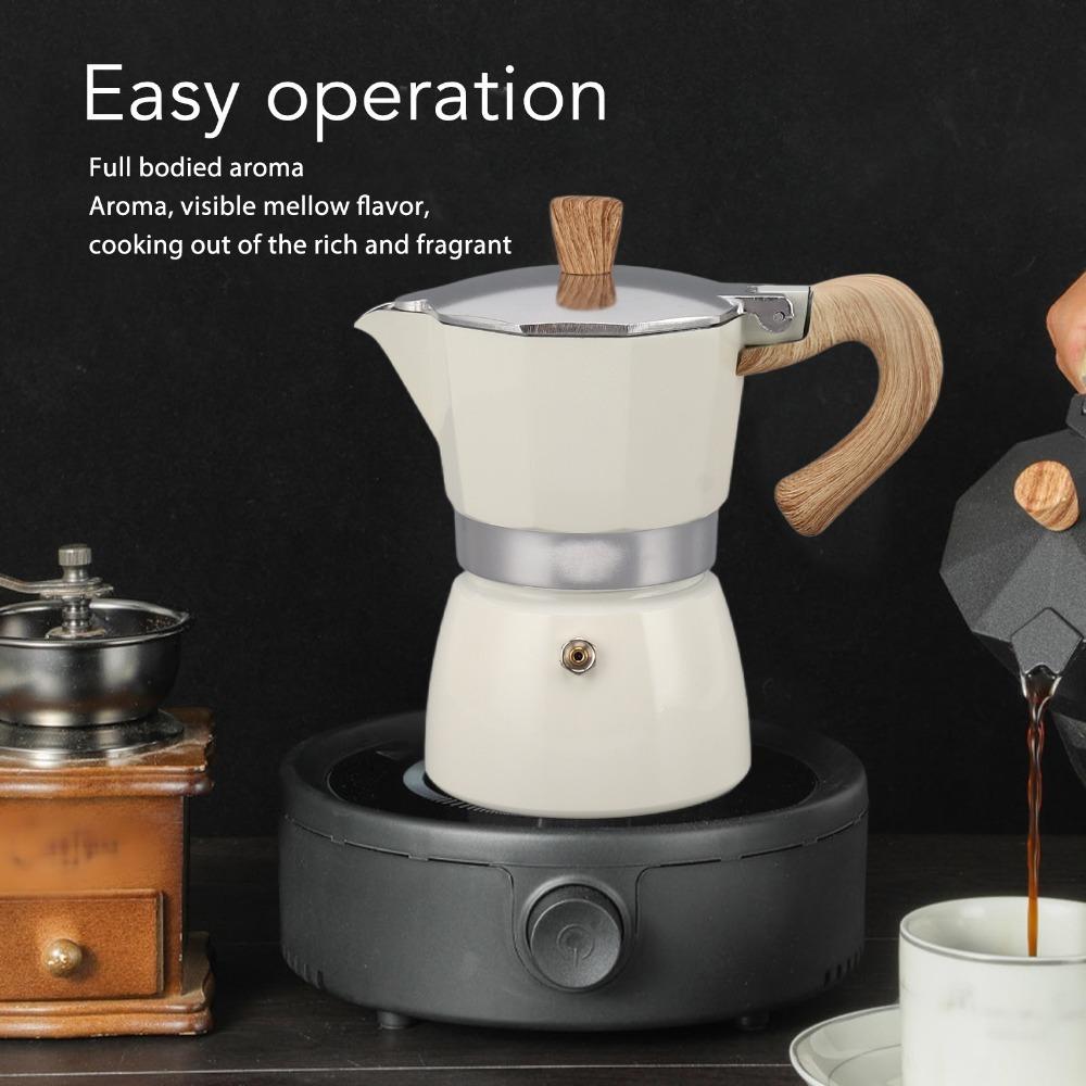 Octagonal Italian Coffee Maker Aluminum Stovetop Espresso Maker Moka Coffee Pot  For Cappuccino