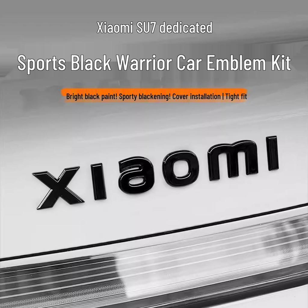 Xiaomi SU7 Genesis Edition Black Car Tail Badge Lettering Modification Sticker