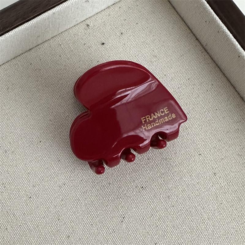 Acetate Small Love Heart Hair Clip Women Delicate Premium Cute Side Clip Simple Hair Accessories