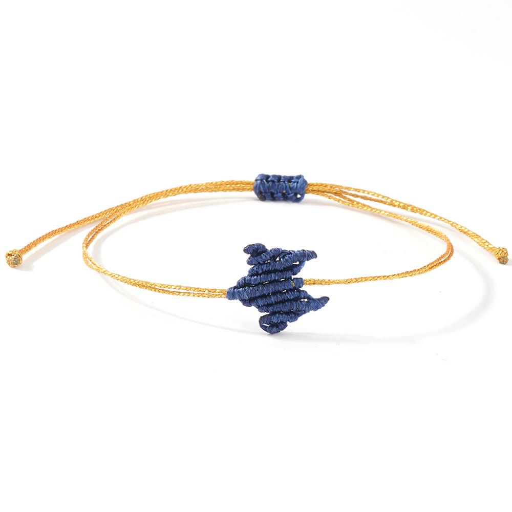 

Adjustable Woven Star Bracelet: Creative Cross Wax Thread Jewelry