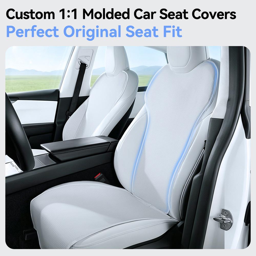 Yz For Tesla Model 3 Y Yl 6-Seater Car Seat Cover Cushion Comfort Anti-Slip Cooling Backrest Cushion Seat Pad Car Accessory