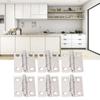 10pcs Silver Cabinet Door Hinges Stainless Steel Foldable Hinges Small Small Hinges  Household Use