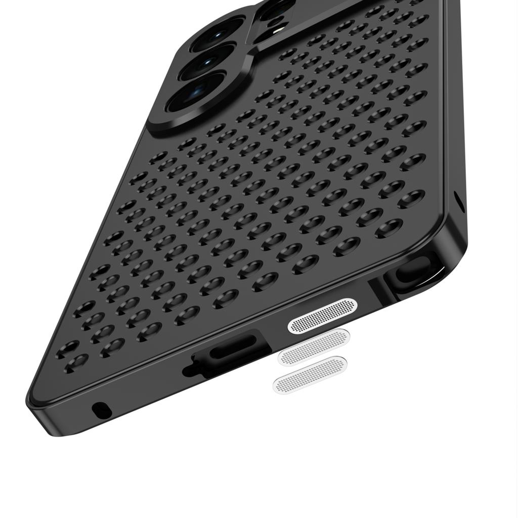 Aluminum Fragrance Hollow Heat Dissipation Phone Case For Samsung S23 S24 S25 S26 Ultra Lens Protection Shockproof Cover