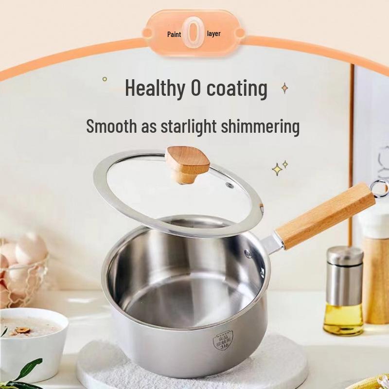 316 Stainless Steel Non-Stick Baby Food Pot with Steamer – Extra Thick All-in-One Cooking & Noodle Pot