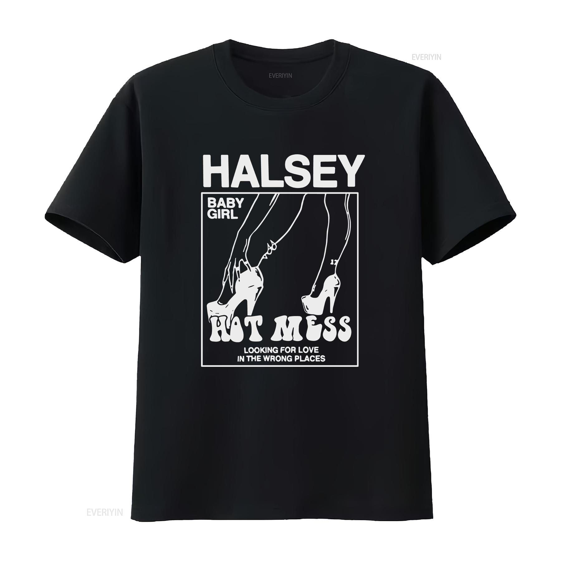 

Halsey Hot Mess T Shirt Sizes met 183 vintage Washed homme Soft Comfortable Top For Everyday Wear graphic fashion streetwear 4XL