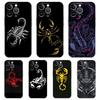 Capa de Celular Transparente Macia de TPU com Desenho de Escorpião para iPhone 16 15 14 13 12 11 Pro Max XR 8 7 Plus XS Max Shell Fundas Bolsas