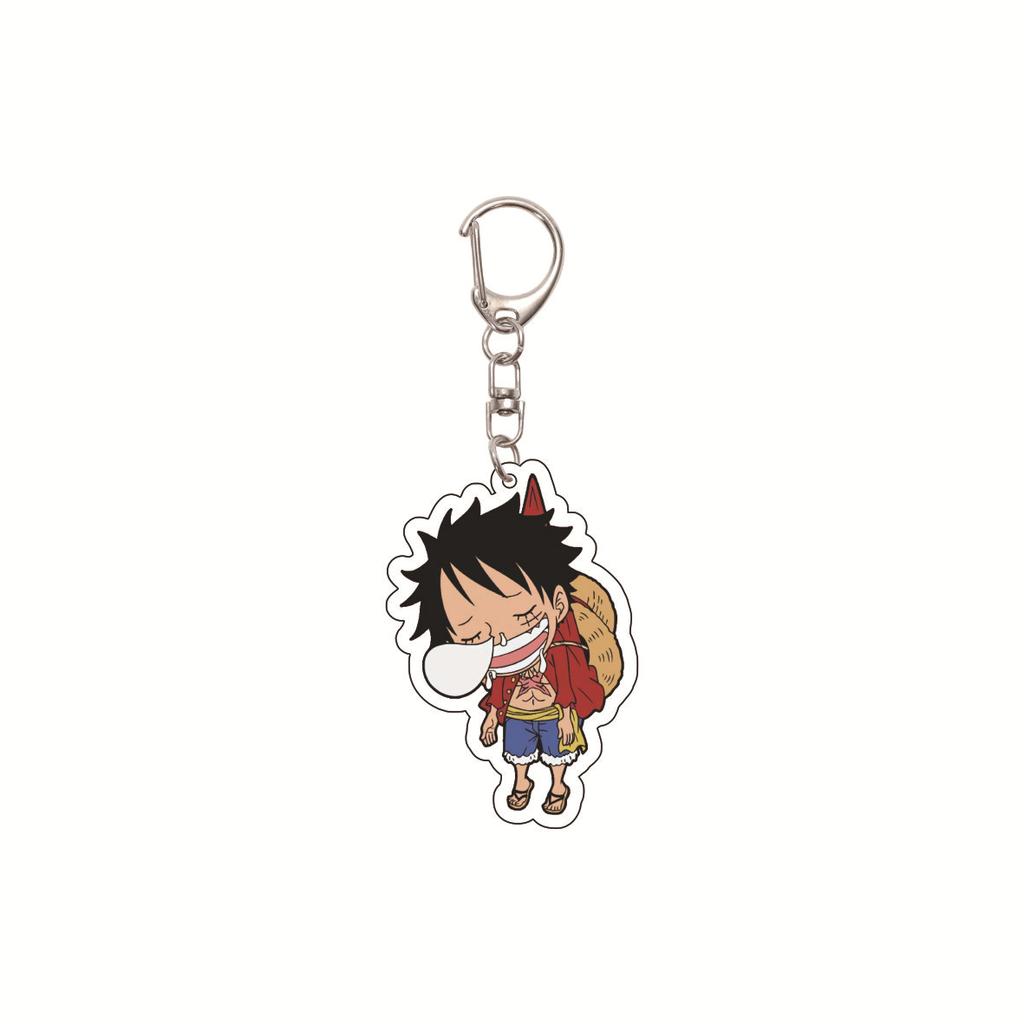 One Piece 5.5CM Acrylic Keychain, Anime Keychain, Luffy, Zoro Cartoon One Piece Bag Keychain