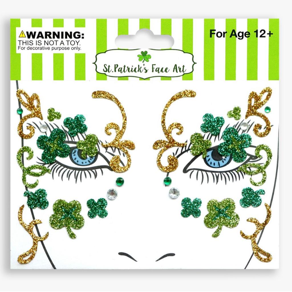 Glitter Face Art Stickers, Self-Adhesive Face Decor Decals for Halloween, Carnival, Festival and Party Makeup