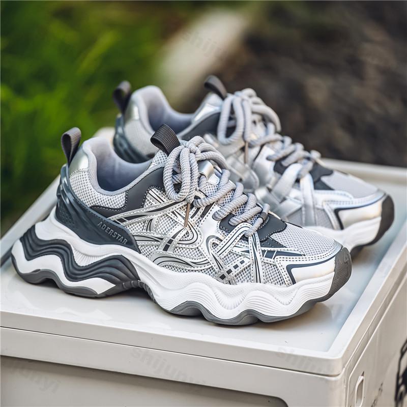 Fashion Men Breathable Mesh 2025 Summer New Collection Thick Soled Casual Shoes Versatile Comfortable Height Increasing Chunky sneakers