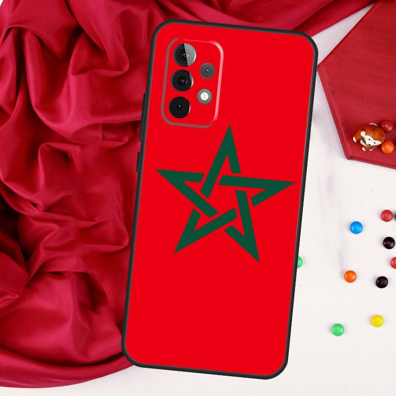 Morocco Flag Coat Of Arms For Samsung Galaxy A52 A32 A22 A54 A14 A16 A26 A36 A56 A55 A35 A05 A06 A15 A53 A33 A13 Case