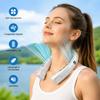 LED Digital Display Neck Fan 5-Speed Electric Air Cooler Portable Portable Neck Fan  Travel