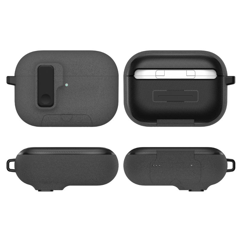 Shockproof Protective Case Phone Stand Case Magnetic Auto Lock TPU Shockproof Protective Sleeve for Wireless Earbuds