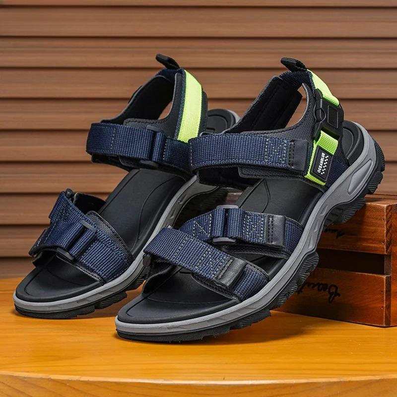 Summer Men's Sandals Trendy Casual Outdoor Sport Shoes for Holidays Beach Breathable Wear-Resistant Hiking & Walking Sandals