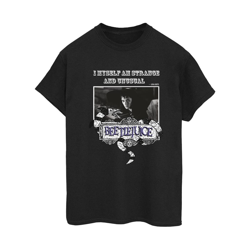 Beetlejuice Damen/Damen Ich selbst bin seltsam und ungewöhnlich Baumwolle Boyfriend T-Shirt