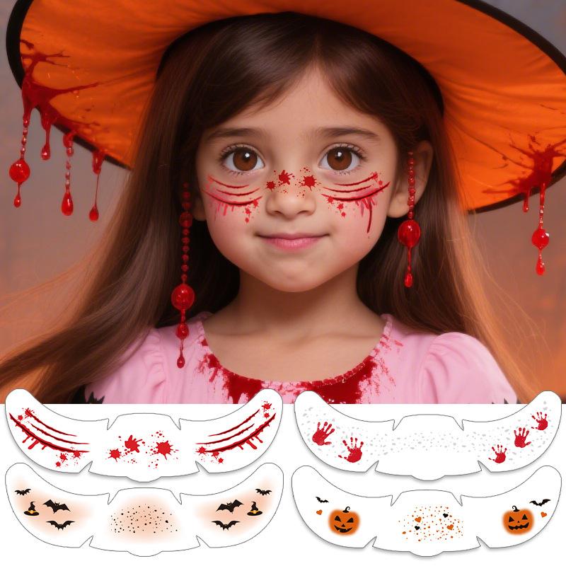 Christmas Face Sticker Temporary Freckle Tattoo Sticker Waterproof Makeup Sticker Halloween Tattoo