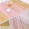 3D Pearl Beaded Mesh Wedding Dress Table Runner