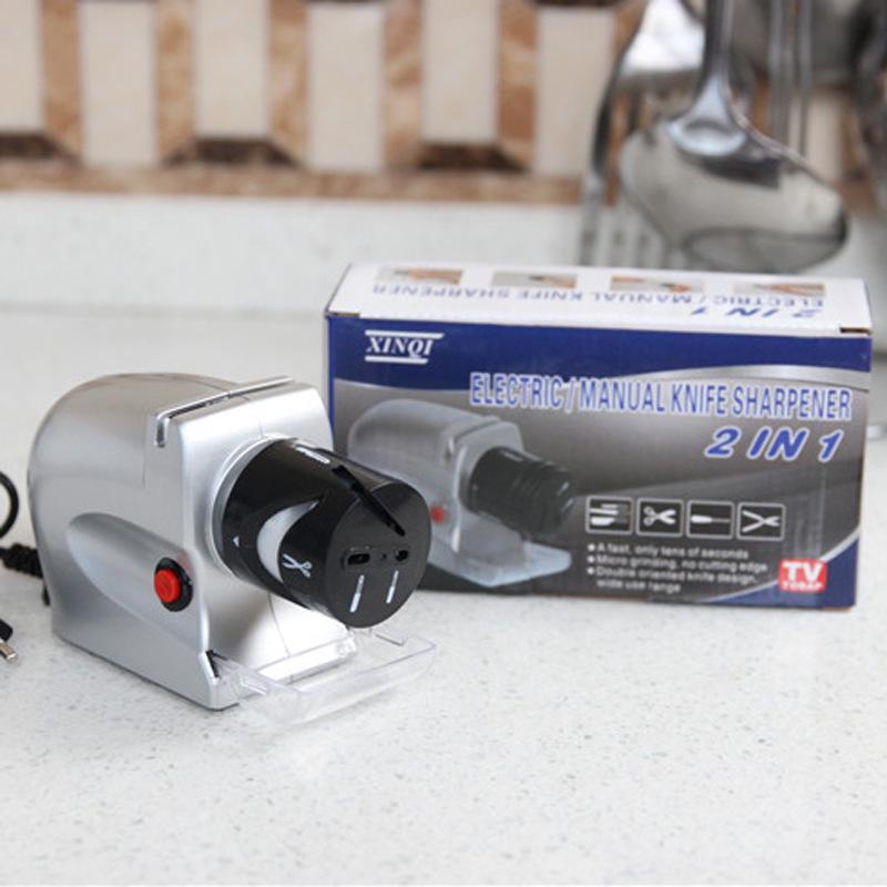 Electric Two-in-One Kitchen Knife Sharpener: Fully Automatic, Fast, Plug-in Power Whetstone