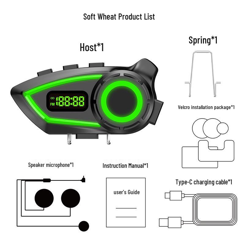

Bluetooth Noise-Cancelling Motorcycle Helmet Intercom for Full, Half, and 3/4 Helmets Y100 Helmet Bluetooth Headset
