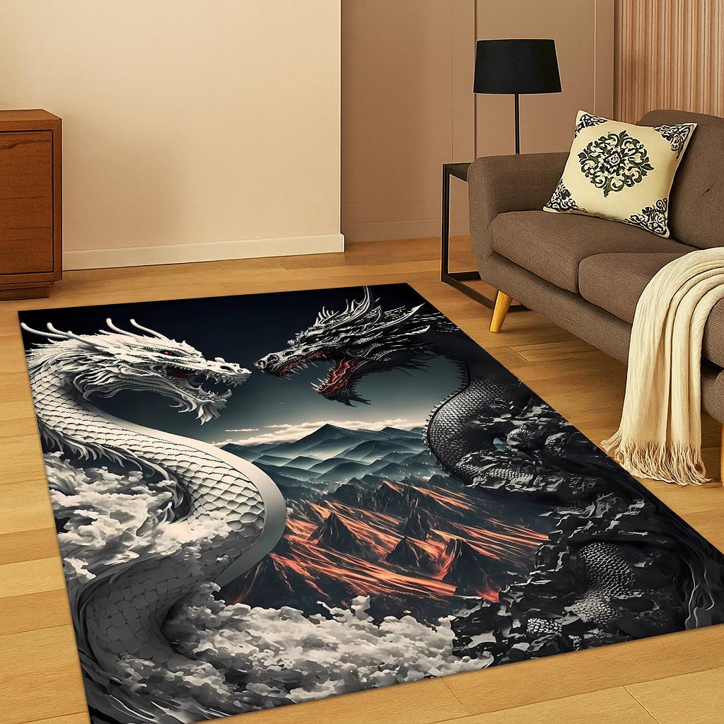 

Tappeto artistico 3D cinese Loong Dragon Myth per divano, camera da letto, soggiorno, zerbino con area, decorazioni per la casa 40x60cm