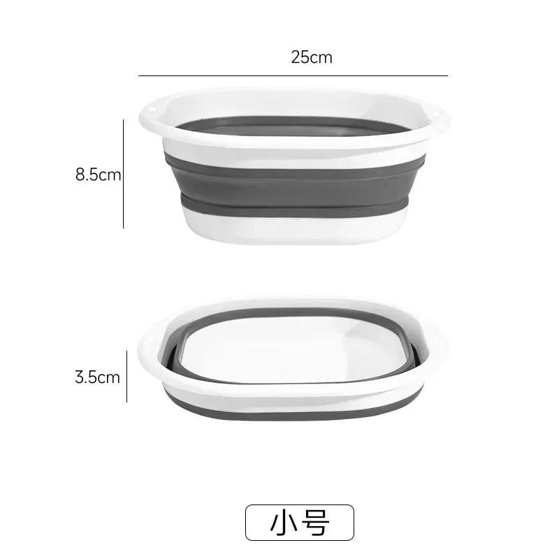 Portable Collapsible Bucket 5L 10L Multifunctional Thickened Foldable Wash Basin for Outdoor Camping Fishing Car Cleaning S