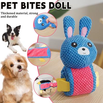 Jouets couineurs en peluche pour chien, jouets à mâcher pour animaux de compagnie, jouets interactifs en forme d'écureuil, jouets de dentition pour chiots