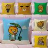 R-Ryan K-Kakao Cushion Cover Linen Organic Fabric Double-Sided Printing Breathable Pillow Case Sofa Home Decor Gift