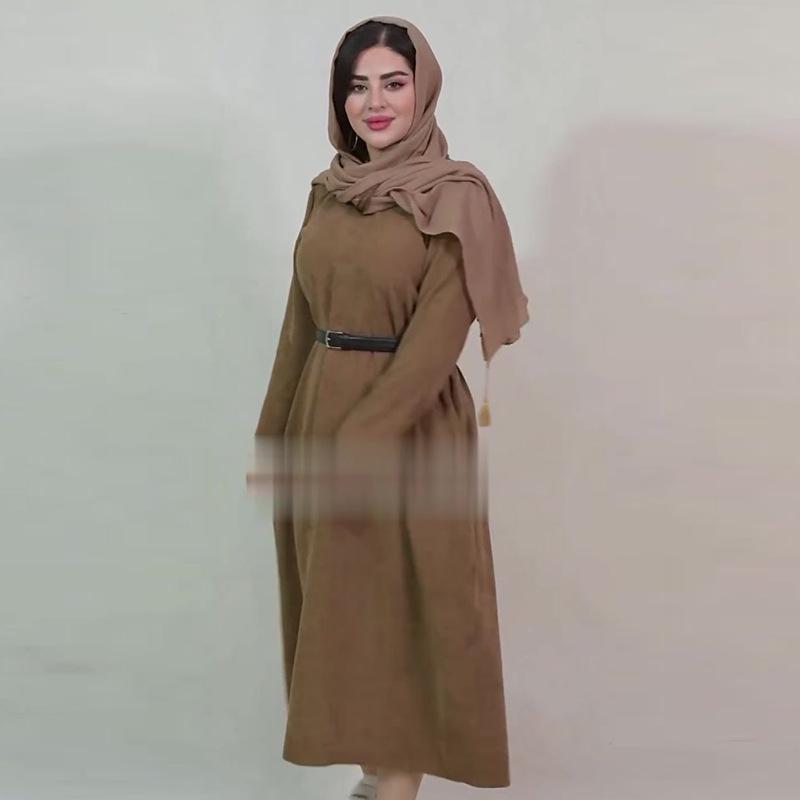 2024 Autumn Women's Fashion Versatile Two-Piece Dress & Coat Set with Turn-Down Collar