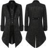 Steampunk Herren Gotischer Frack Trenchcoat Mittelalterlich Weihnachten Vintage Kleidung Viktorianische Uniform Halloween Kostüm Smoking