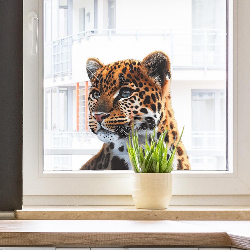 Self-adhesive Fierce Cheetah Wall Stickers for Living Room Bedroom Home Decor