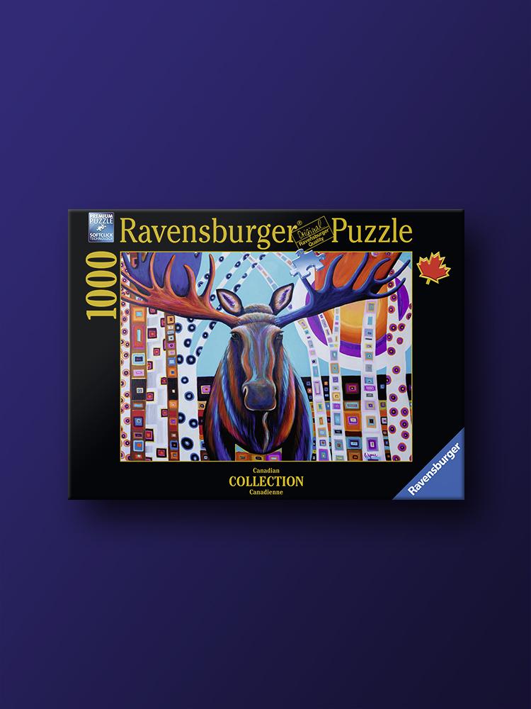 Ravensburger Colorful Moose 1000 Piece Jigsaw Puzzle
