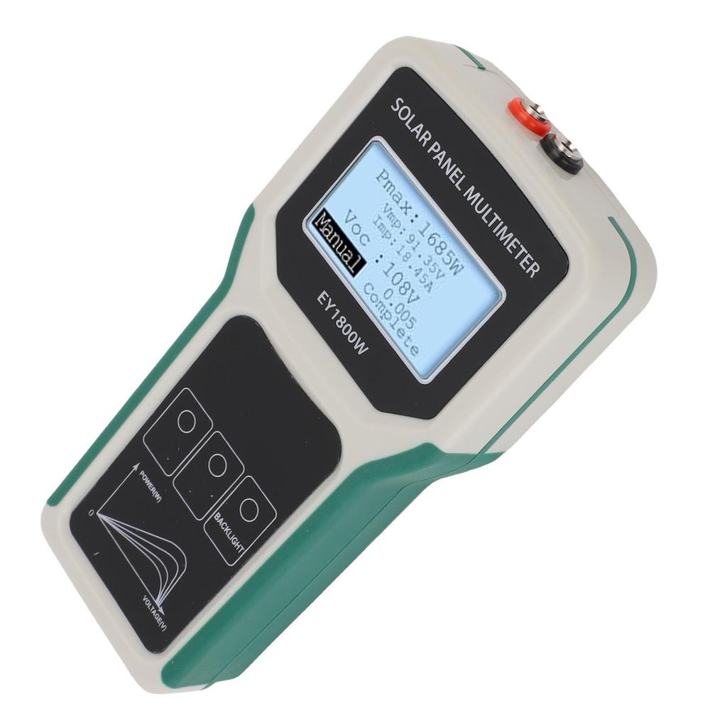 Tester Paneli Słonecznych Multimetr Fotowoltaiczny EY1800W 20-120V z Podświetleniem Miernik Mocy Paneli Słonecznych MPPT Narzędzie Napięcia Obwodu Otwartego