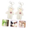 EXCEART Set of 2 Fluffy Bear Plush Hanging Ornaments for Bags Cute Animal Lightweight Soft Cute Keychains Keychains, & Backpacks, Pendants, Material,