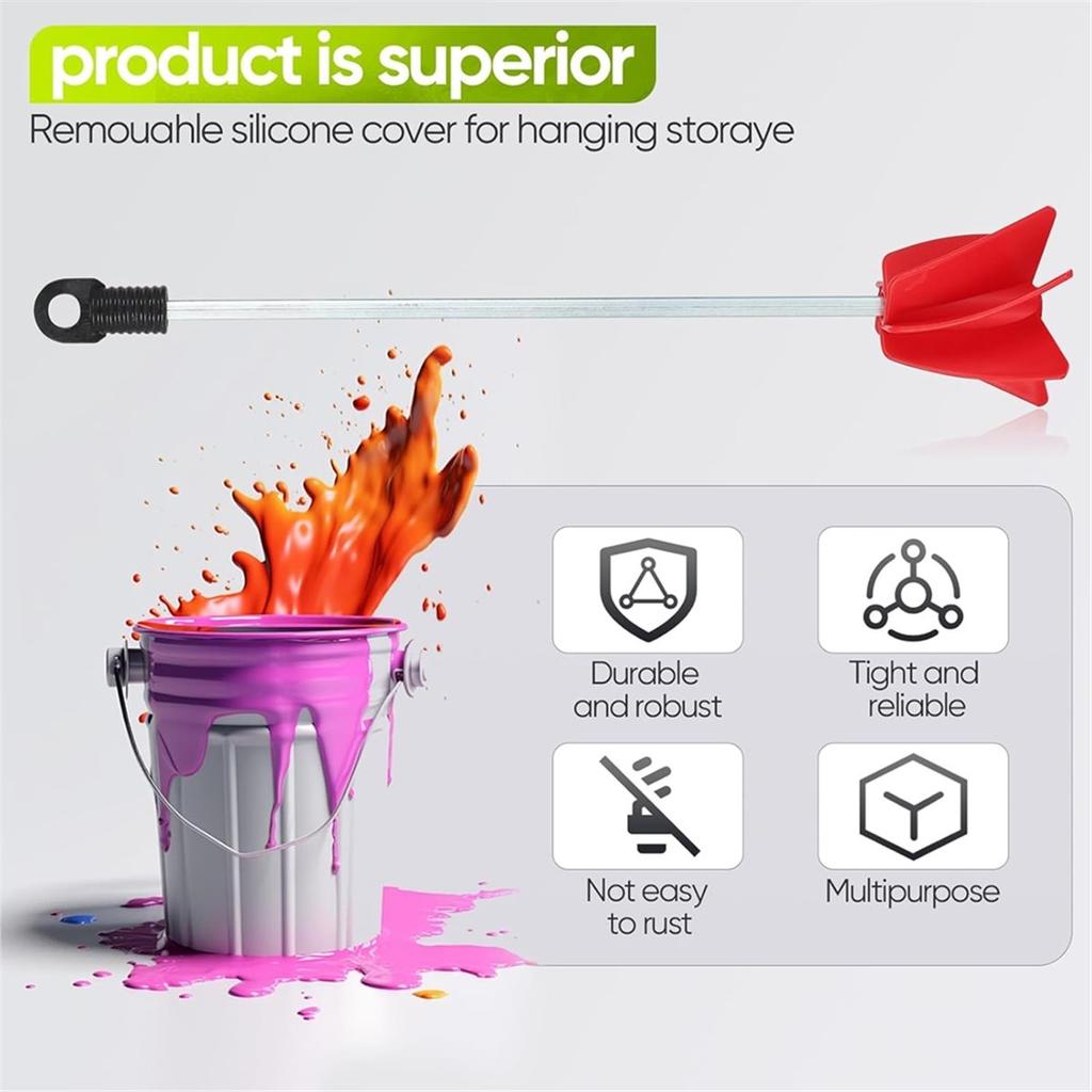 6-Pack Helix Paint Mixer Attachment for Drill - 11.8" Industrial Stirrer Paddle, 1 to 5 Gallon Epoxy Resin Mixer