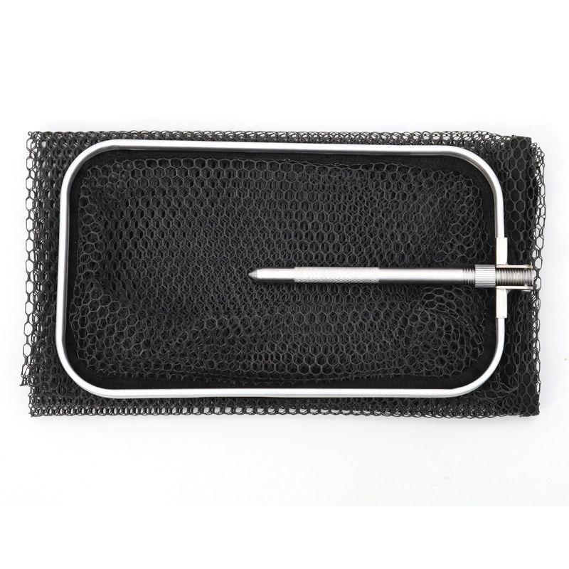 Black Thickened Rubber-Coated Fish Keeper Net Bag – Quick Dry, Anti-Snag for Small Fish & Wild Fishing