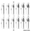 Type Carbides Rotary File Efficiency Grinding Head Round Shank Design For Metal Wood Plastic Grinding Clear Burrs