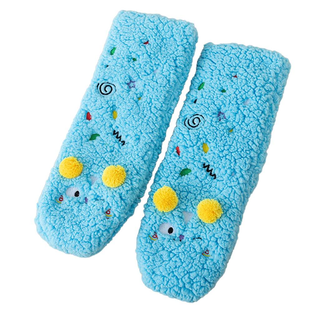 1 Paar Lustige Flauschige Korallenfleece-Socken Verdickte Plüsch Freizeitsocken Kreative Lustige Socken Für Damen