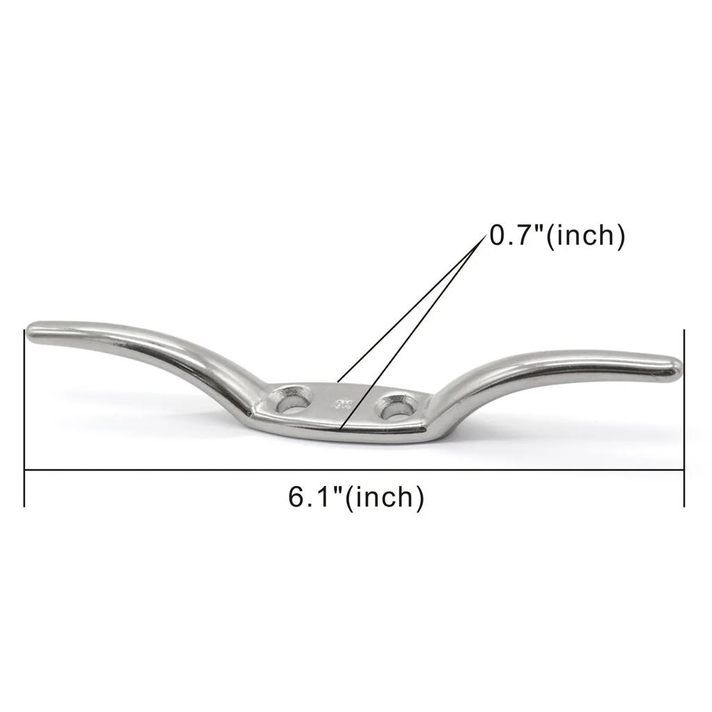Boat Stainless Steel Dock Deck Rope Cleat Marine Yacht 6" Rope Boat Parts Accessories Bollard