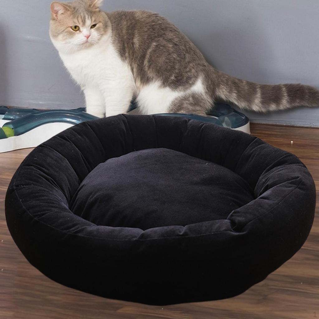 Cat Bed Dog Cushion Comfortable Cozy Indoor Kennel Washable Pet Sleeping Mat Donut for Kitten