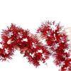 1pc Christmas Decoration Ribbon Red White Green Snowflake Party Tinsel Garland Home Store Dining Table Decoration Ornament