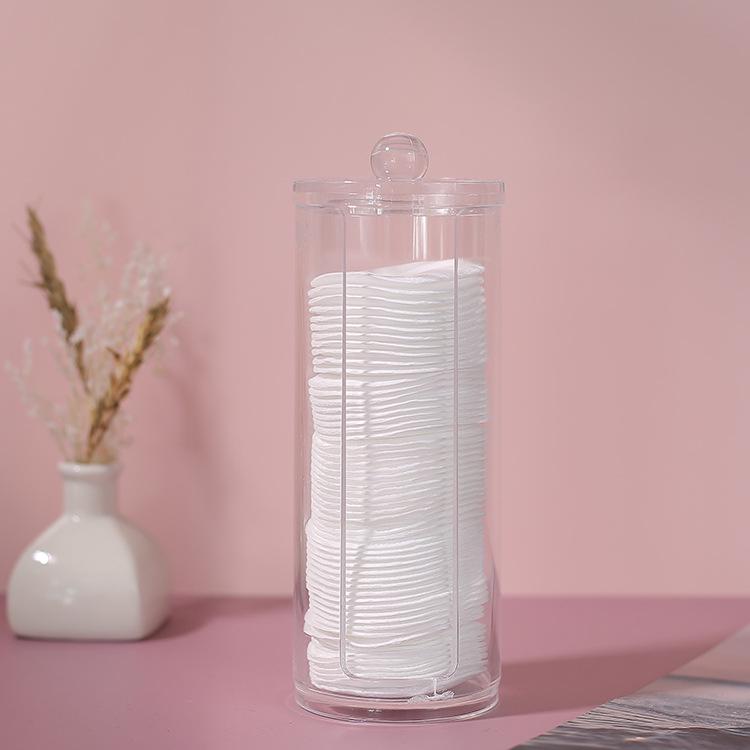 Dustproof Cotton Swab and Makeup Remover Storage Box with Lid