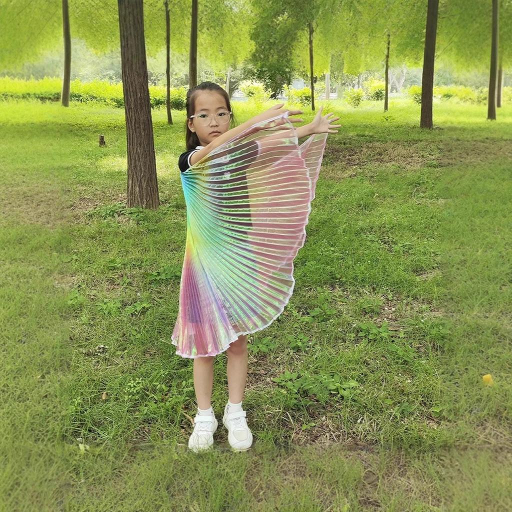 Colorful Wing Cape For Kids Role Play Lightweight Polyester Easy Wear Theater Costume Birthday Party Photography Accessory