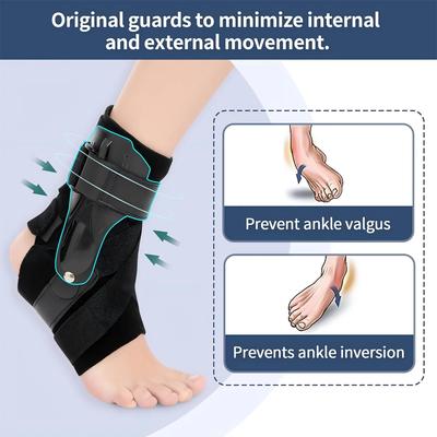 Durable And Safe 1/2Pcs Ankle Brace Support With Side Stabilizers For Sprained Ankle Men Women Ankle Splint Stabilizer Recovery Tendonitis